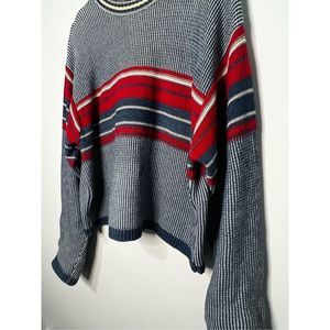 Vintage Cropped LizWear Ski Style Sweater Size Large